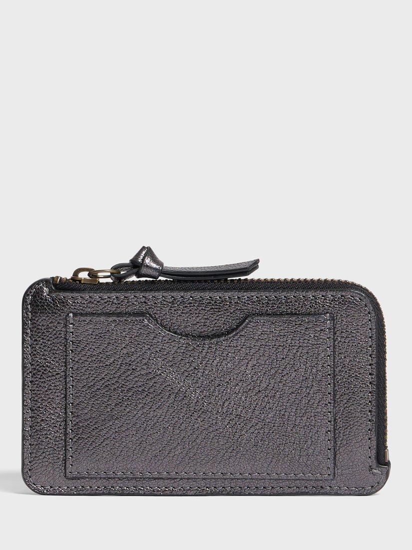 Product image 2 of 4, which shows Gerard Darel Textured Leather Card Holder, Grey