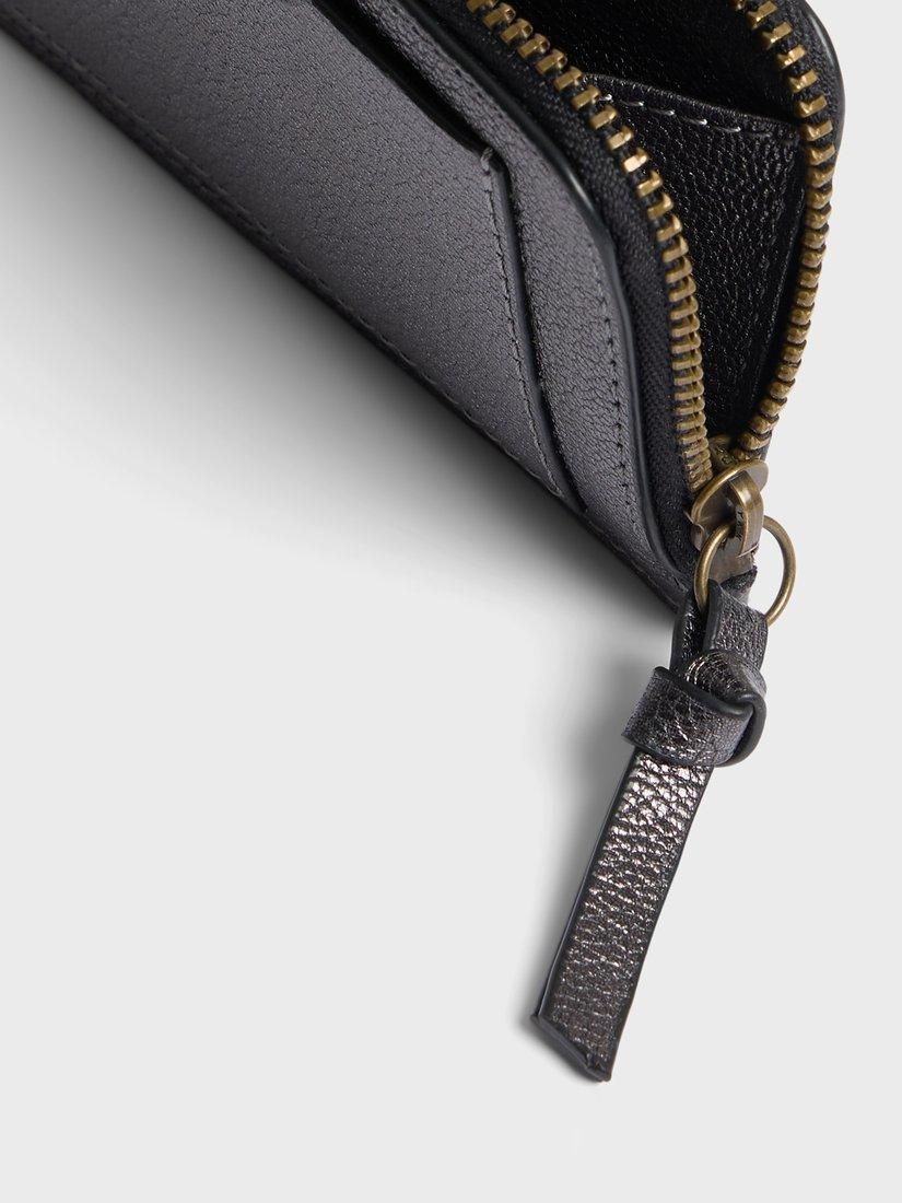 Product image 3 of 4, which shows Gerard Darel Textured Leather Card Holder, Grey