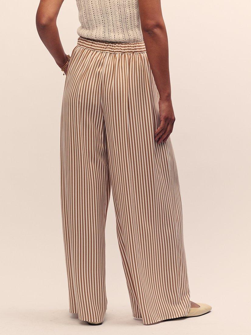 Product image 4 of 4, which shows Nobody's Child Zeena Stripe Trousers, Cream, 18