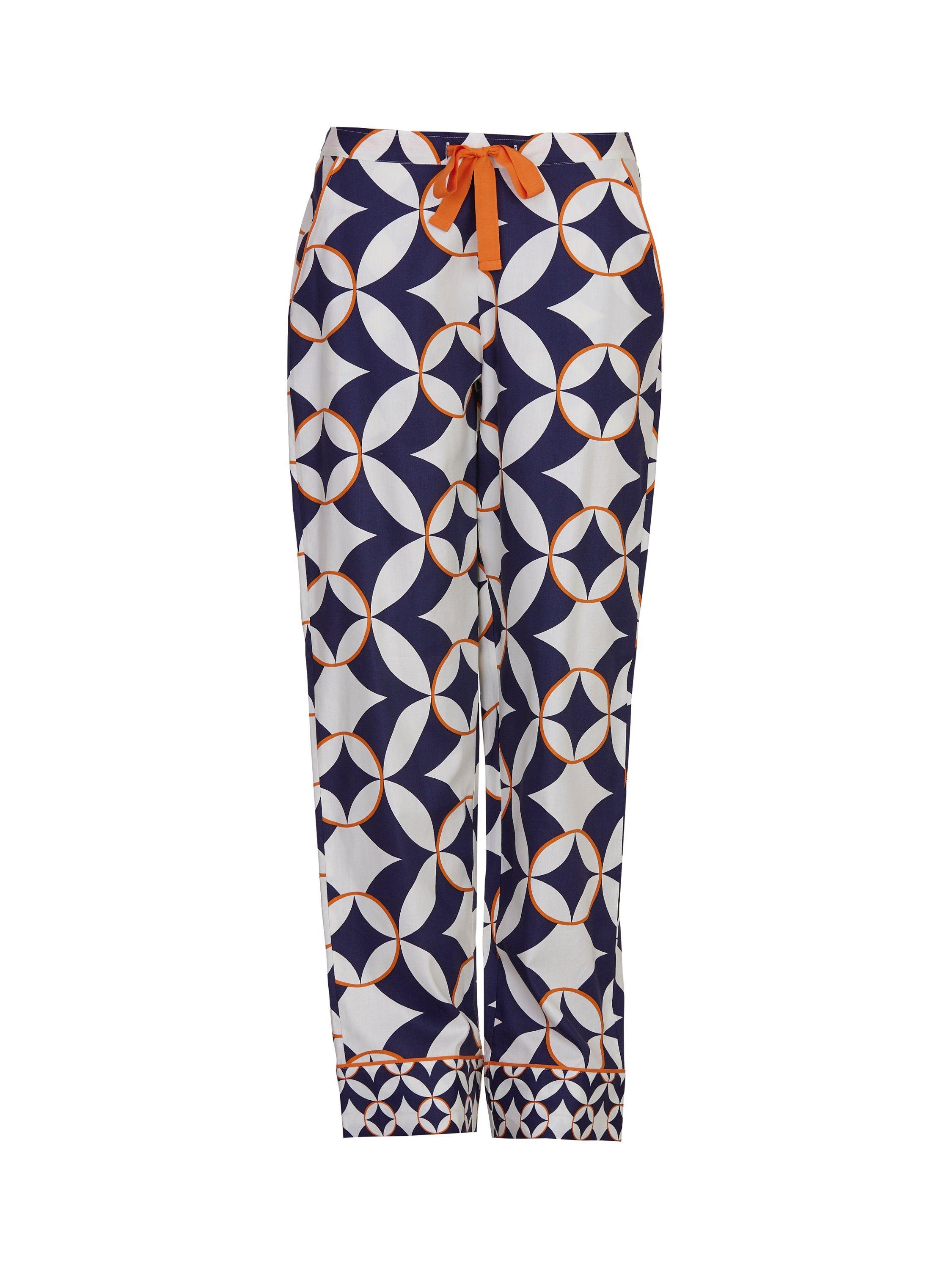 Product image 4 of 4, which shows Cyberjammies Taylor Geo Print Pyjama Bottoms, Navy/Multi, 6