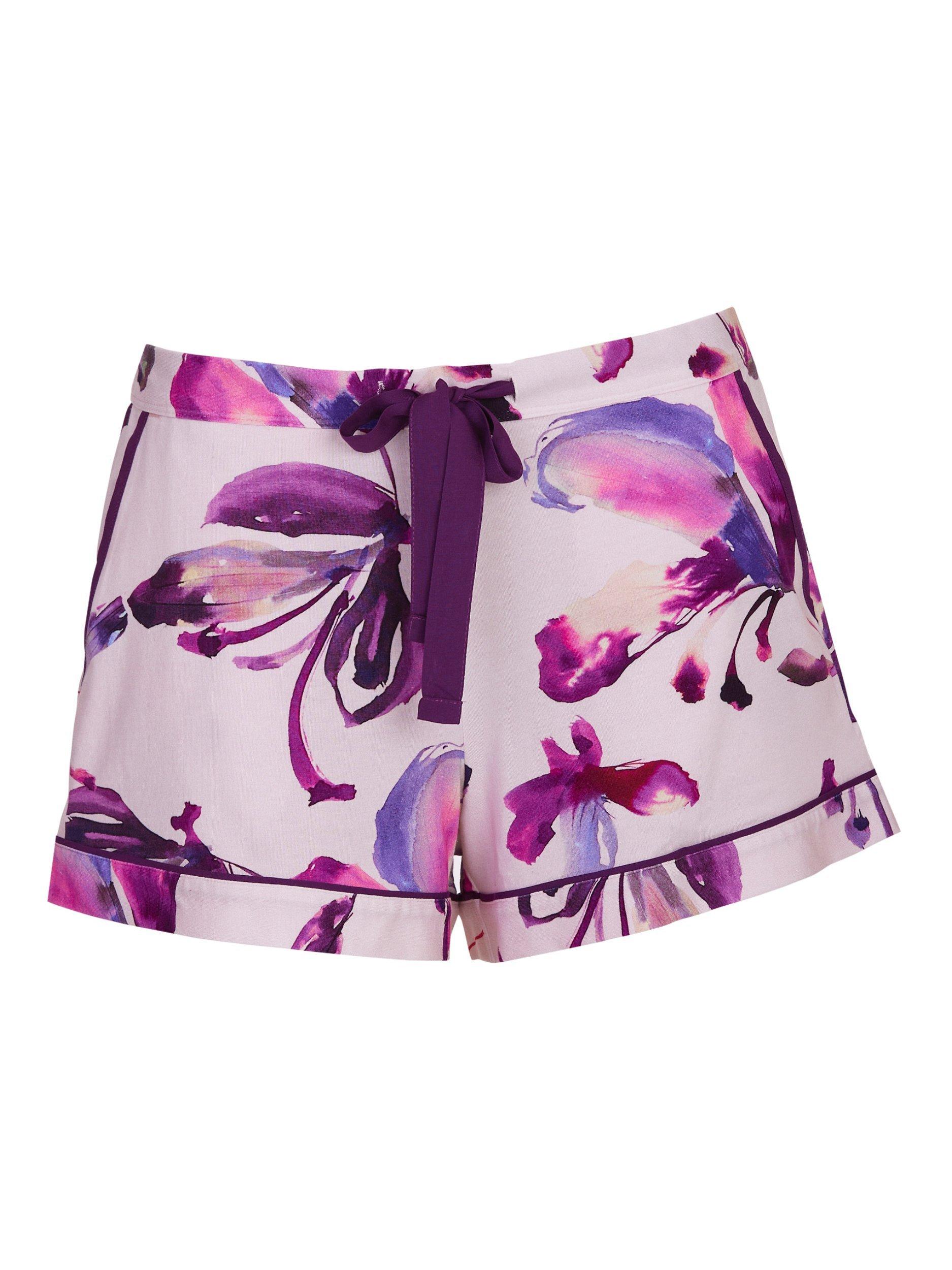 Product image 4 of 4, which shows Cyberjammies Colette Floral Jersey Pyjama Shorts, Pink, 6