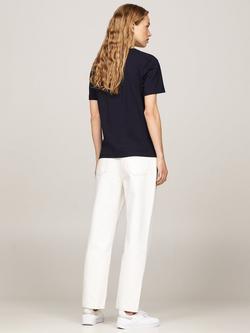 Tommy Hilfiger Script Logo T-Shirt - view 2, Dark Navy