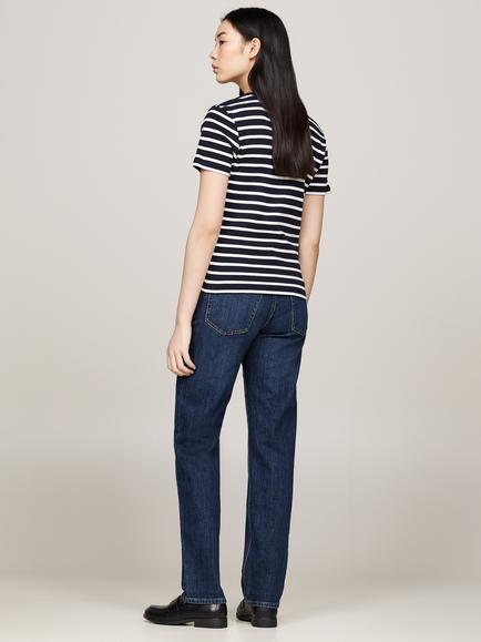Tommy Hilfiger Cody Stripe Slim Fit T-Shirt, Desert Sky/Ecru - view 2, Desert Sky/Ecru