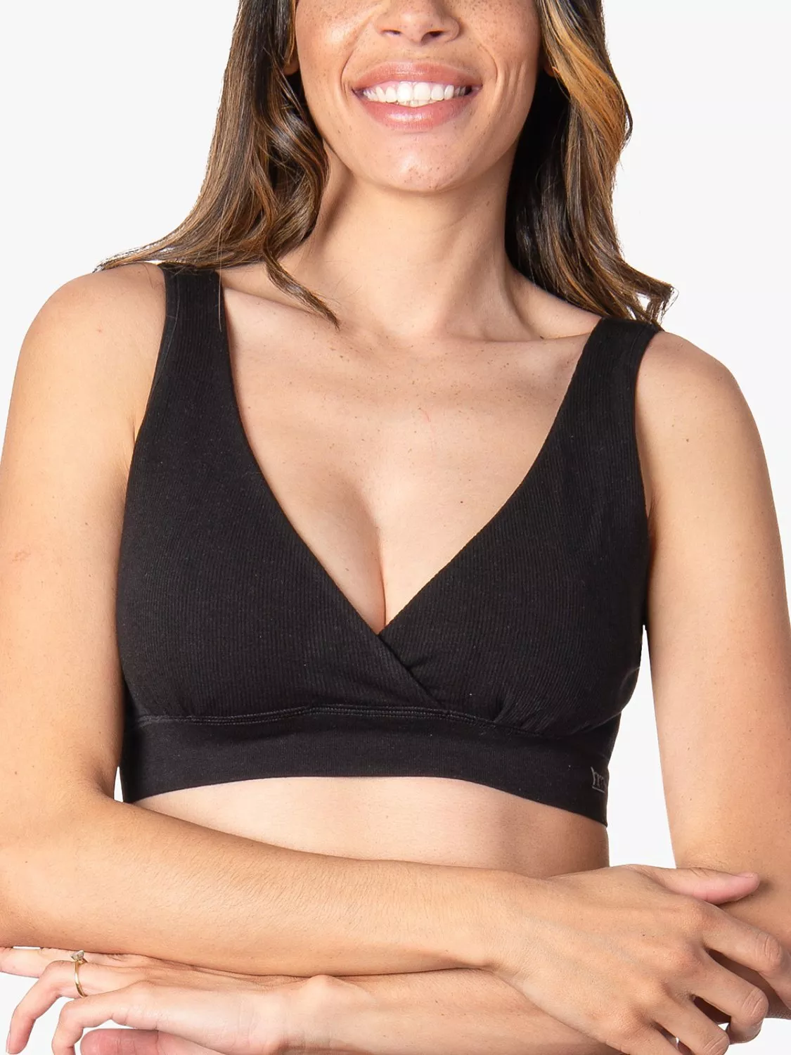 Hotmilk My Comfort Crop Top Nursing Bra Black