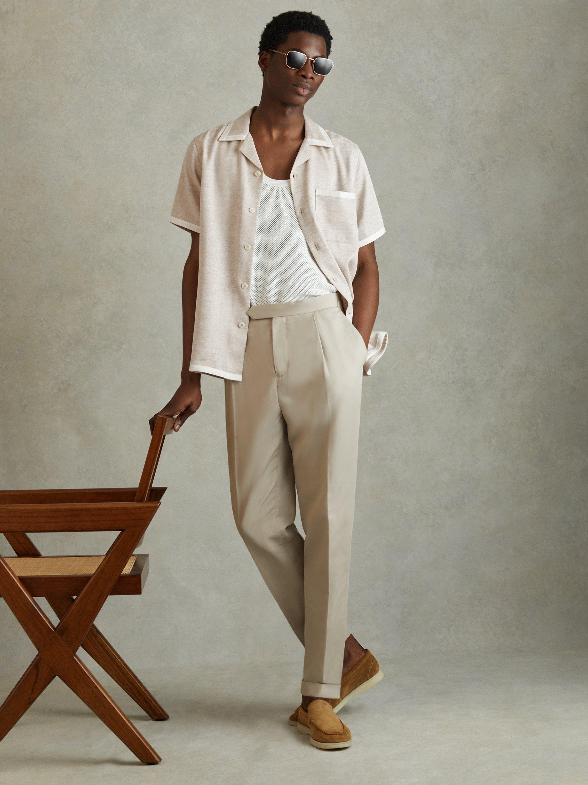 Reiss cuban collar shirt sales