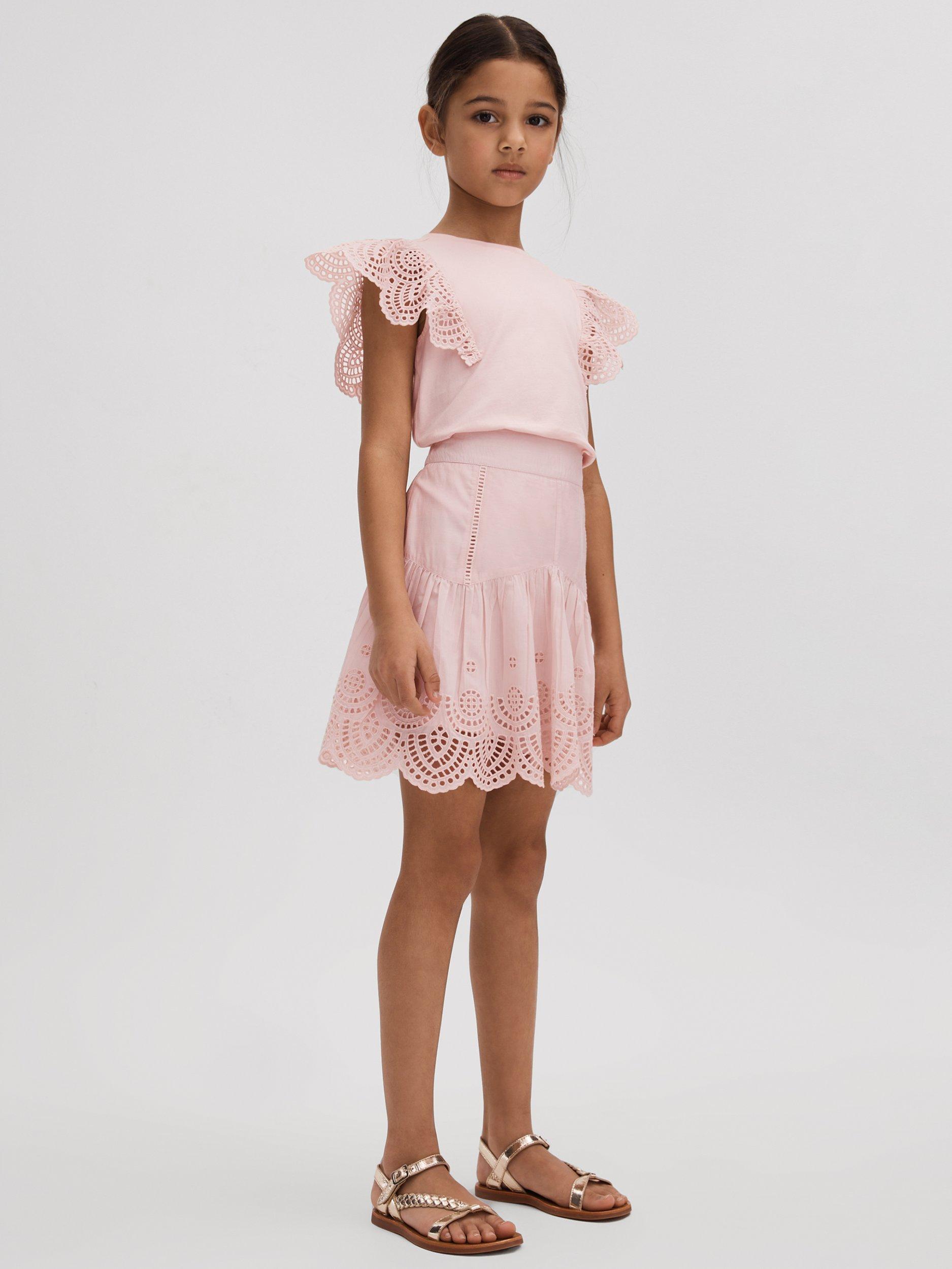 Reiss Kids' Jasmine Cotton T-Shirt, Pink