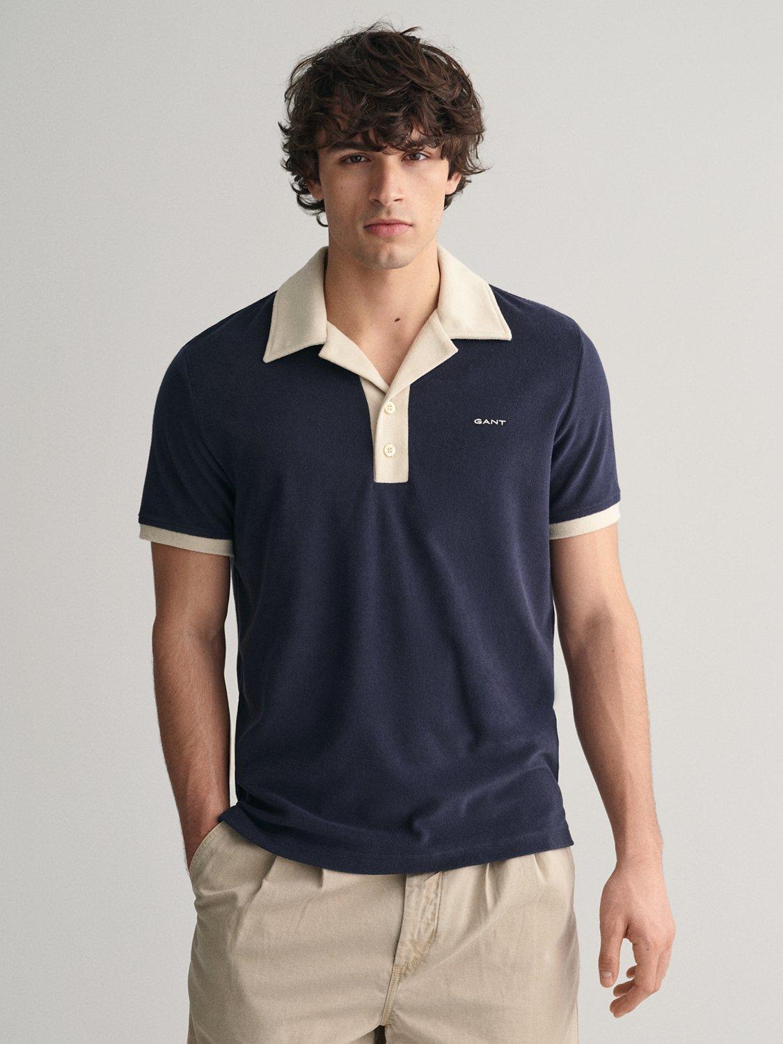 GANT Resort Towelling Polo Shirt Evening Blue