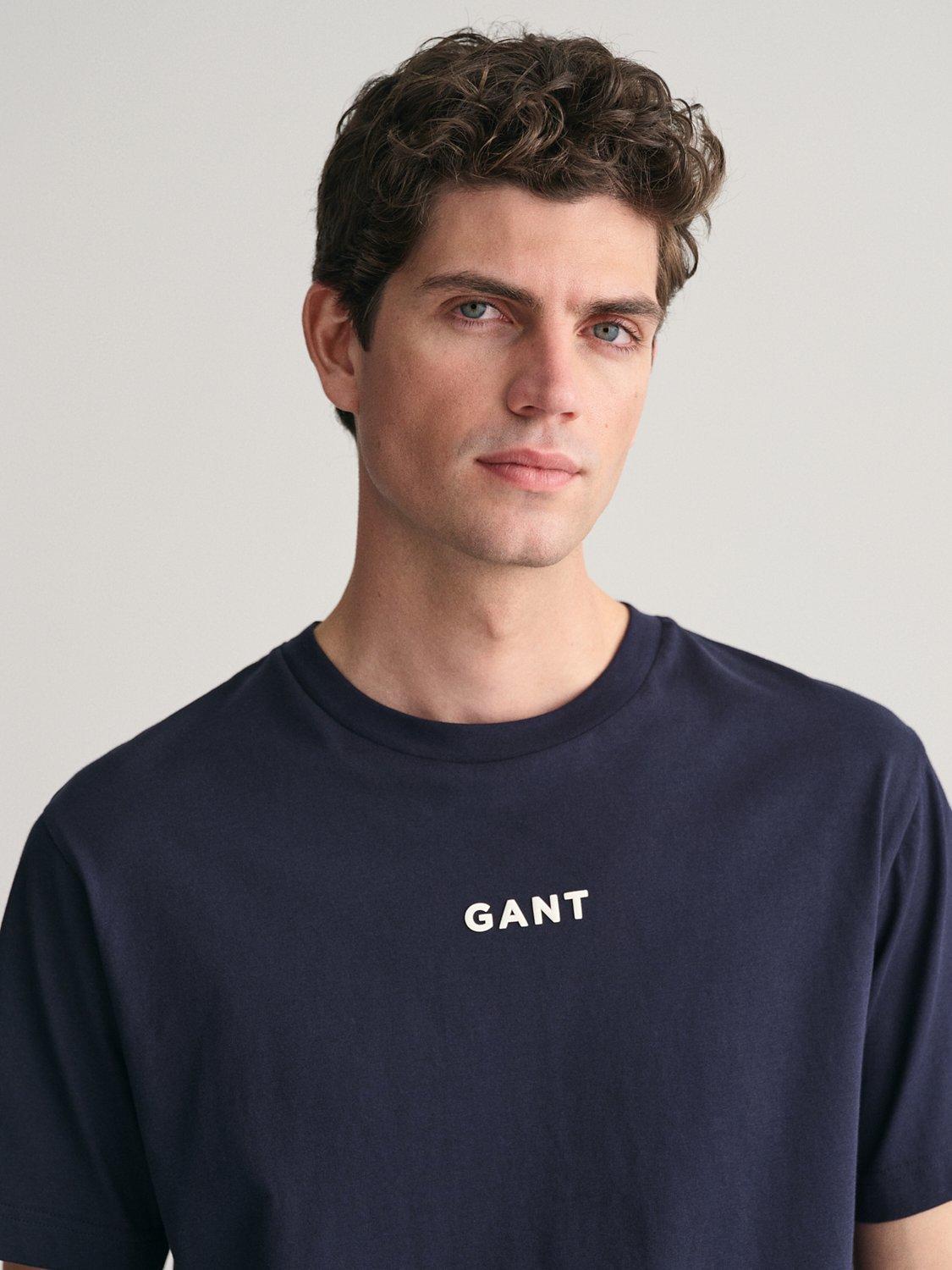 Product image 3 of 3, which shows GANT CNTR Logo T-Shirt, 433 Evening Blue, S