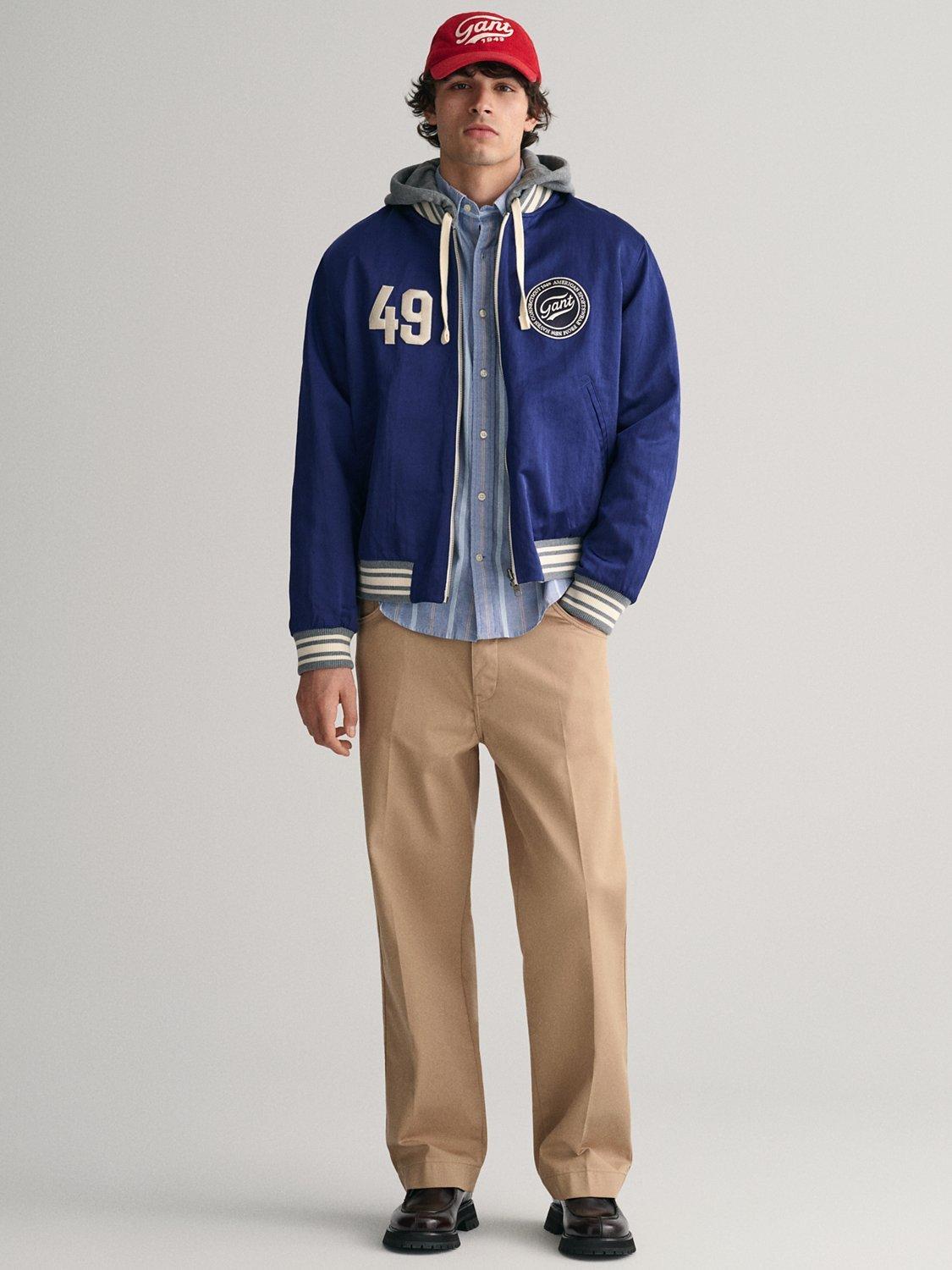 Product image 3 of 5, which shows GANT Varsity Jacket, Navy, XL
