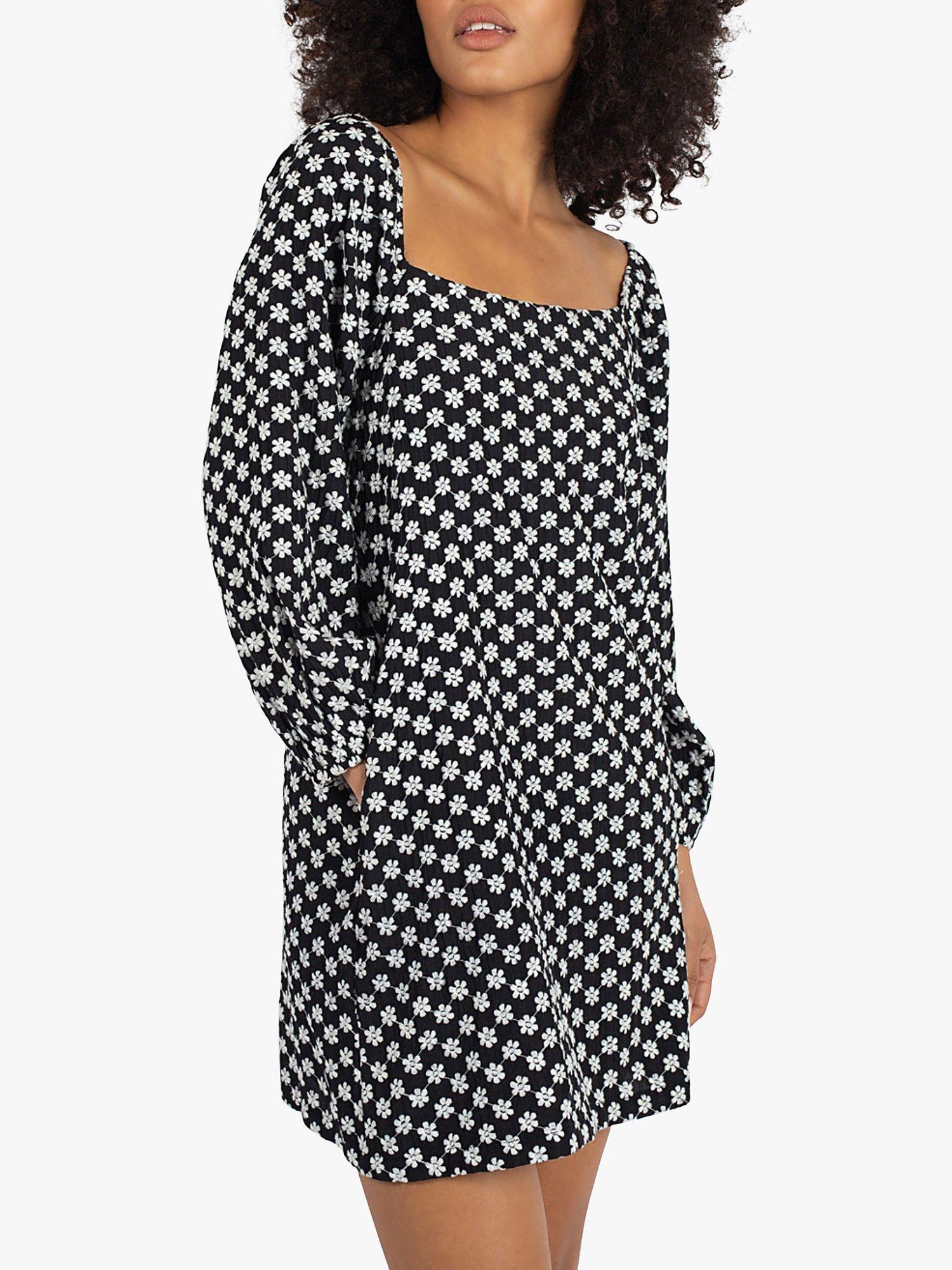 Product image 1 of 6, which shows Traffic People The Chorus Capri Mini Dress, Black, XS