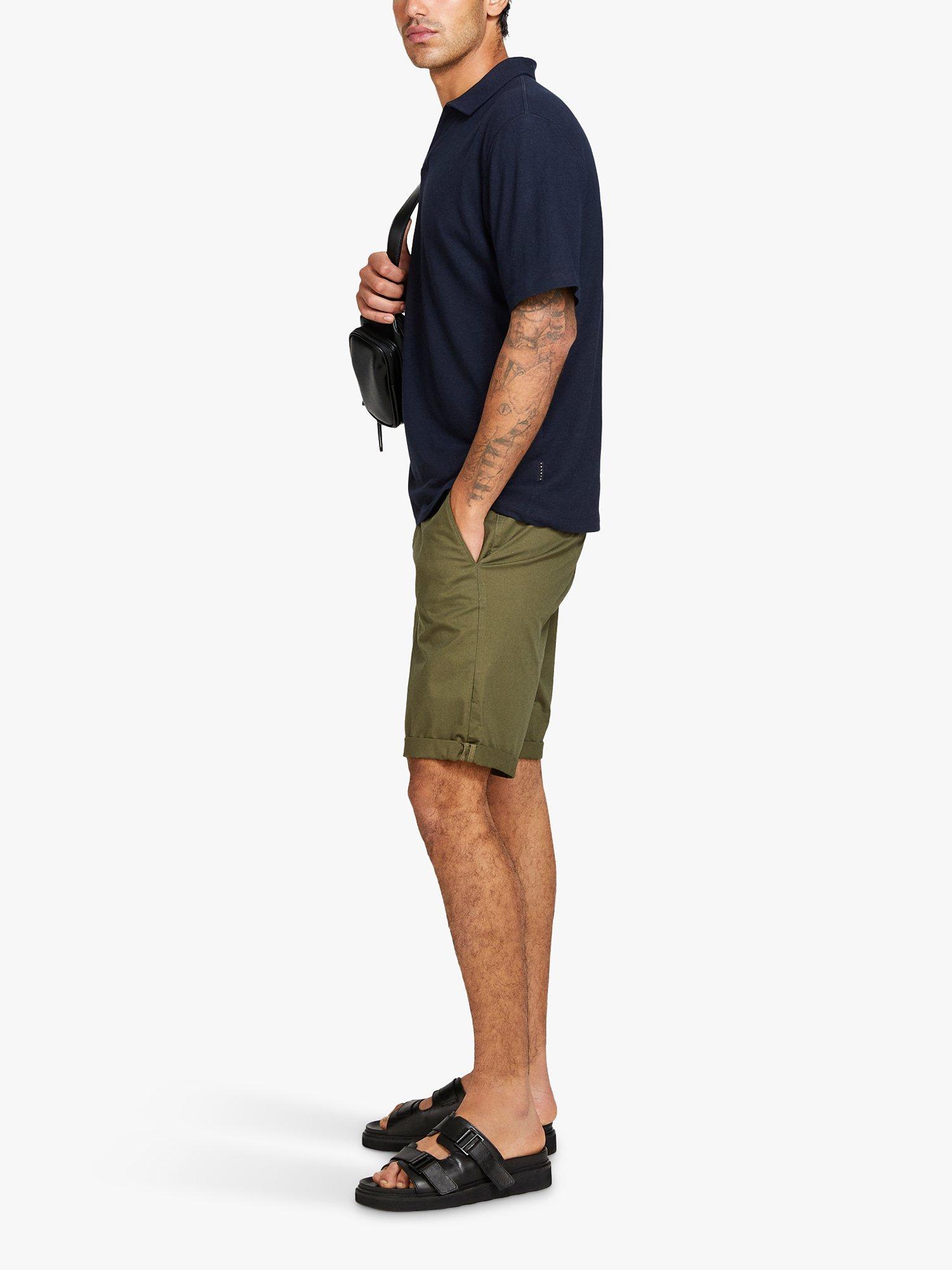 Product image 4 of 5, which shows SISLEY Slim Fit Bermuda Shorts, Green, 30