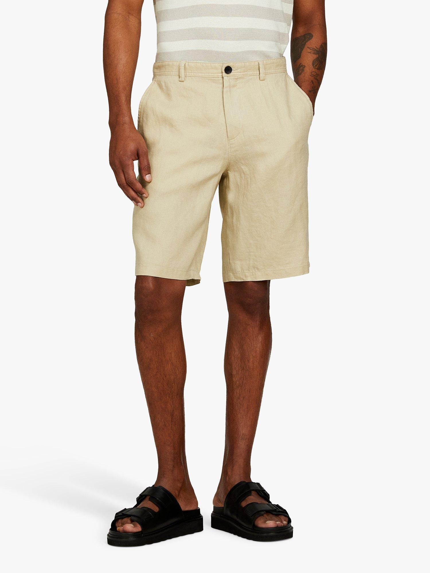 Product image 1 of 5, which shows SISLEY Linen Bermuda Shorts, Beige, 30