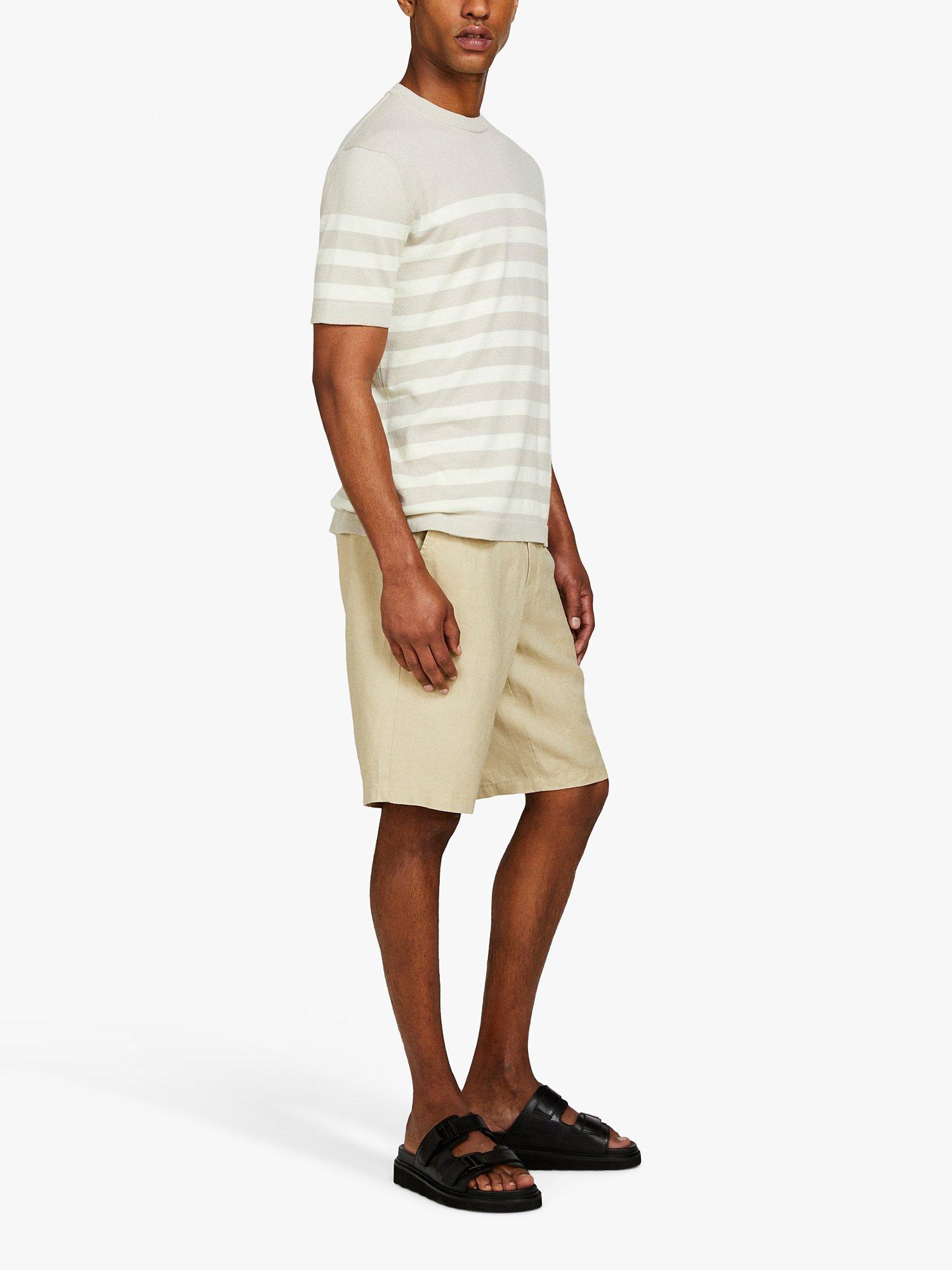 Product image 4 of 5, which shows SISLEY Linen Bermuda Shorts, Beige, 30