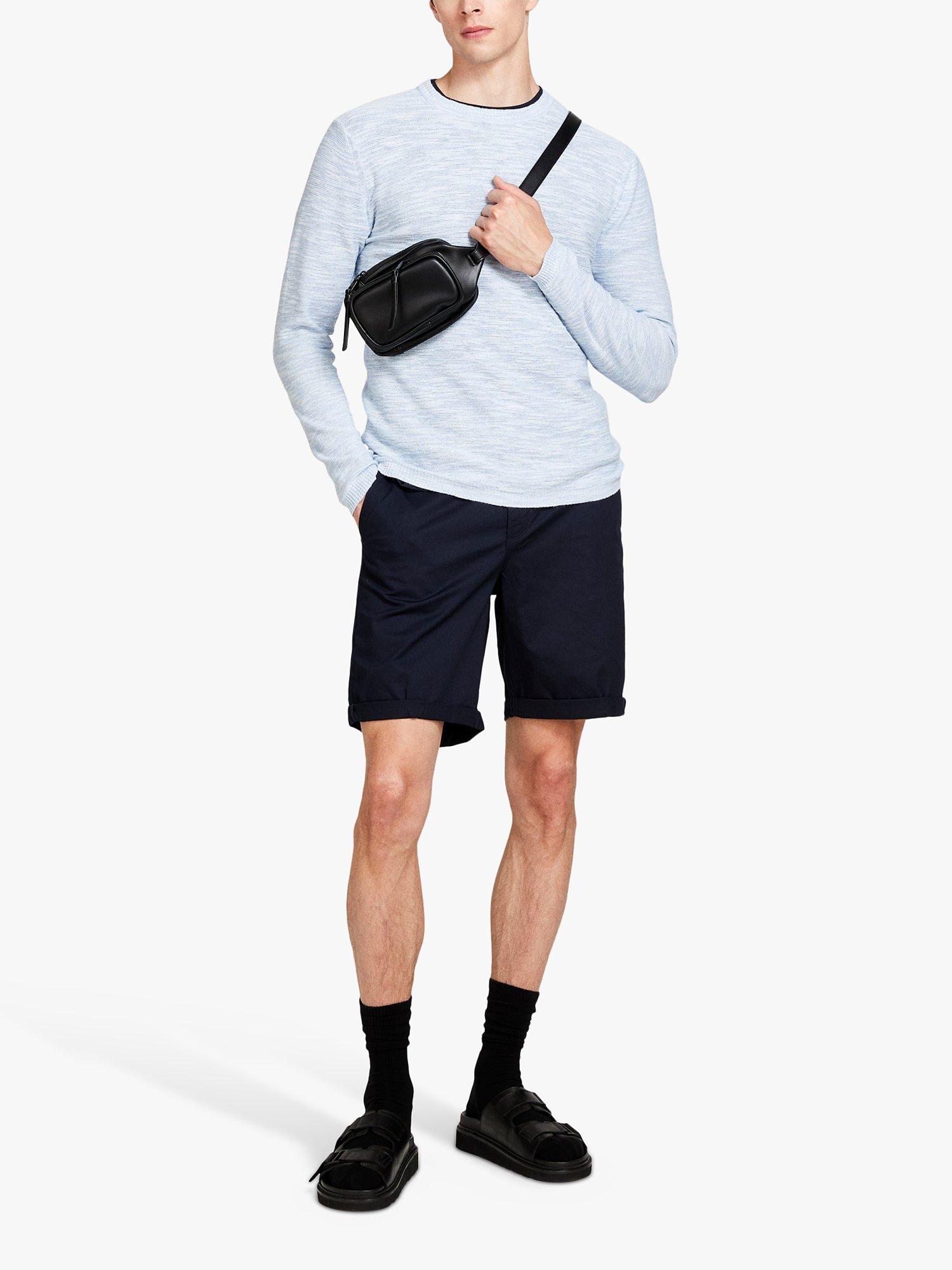 Product image 3 of 5, which shows SISLEY Slim Fit Bermuda Shorts, Navy, 32
