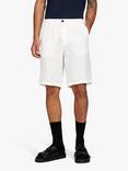 SISLEY Linen Bermuda Shorts, White