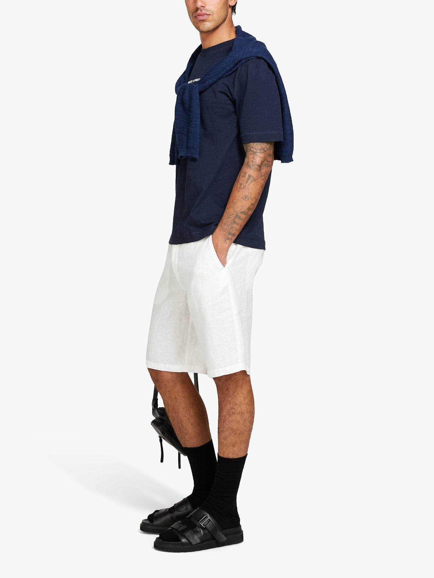 Product image 4 of 5, which shows SISLEY Linen Bermuda Shorts, White, 30