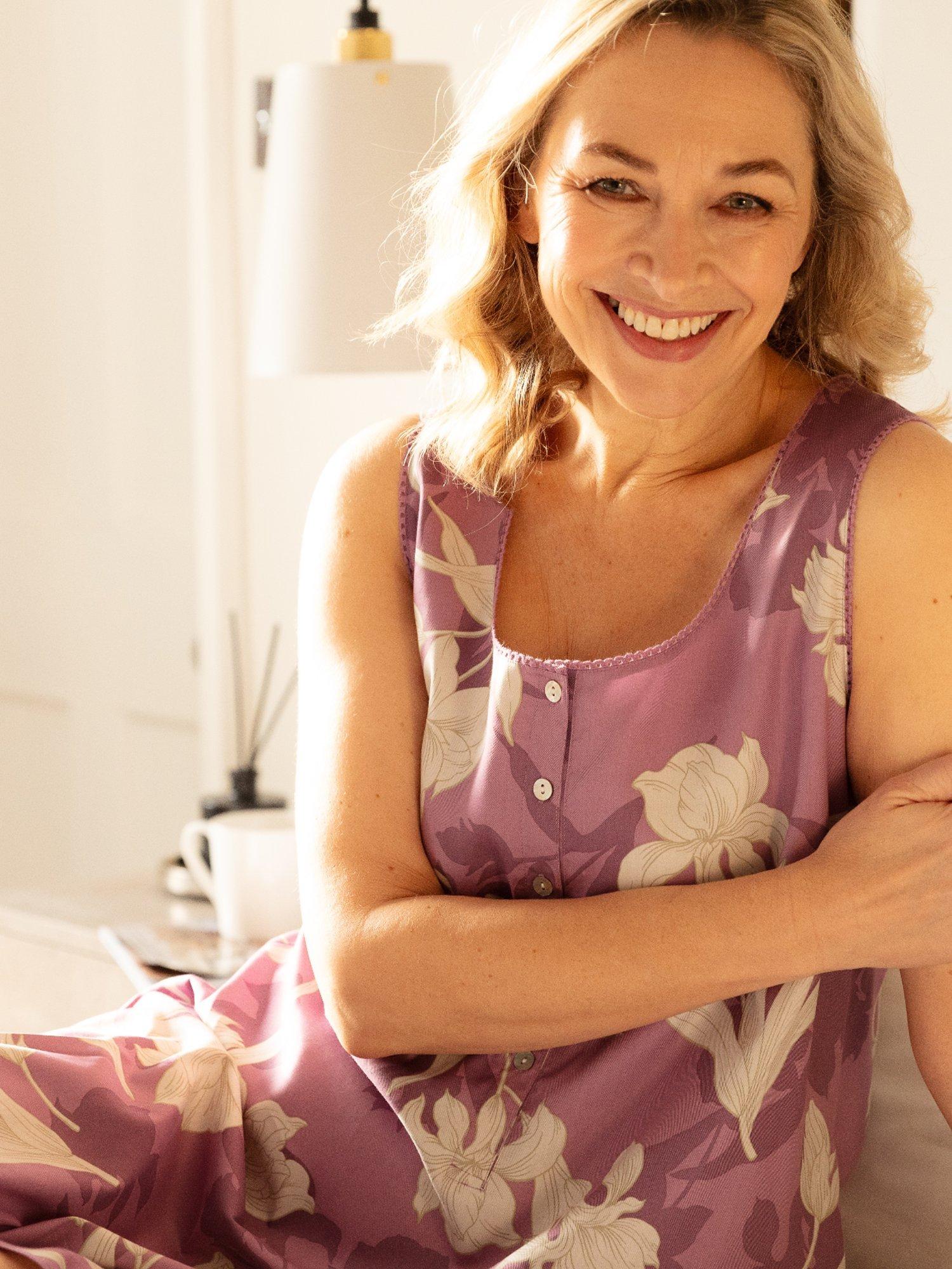 Product image 1 of 4, which shows Nora Rose by Cyberjammies Reena Floral Swing Nightdress, Pink, 8