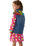 Little Bird By Jools Oliver Kids' Cotton Denim Waistcoat, Blue