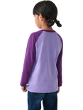 Little Bird By Jools Oliver Kids' Rainbow Cloud Long Sleeve T-Shirt, Purple