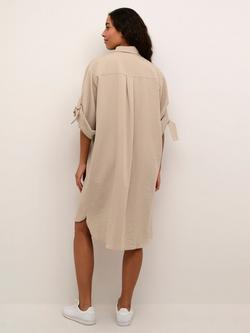 KAFFE Elenor Shirt Dress, Feather Gray - view 2, Feather Gray