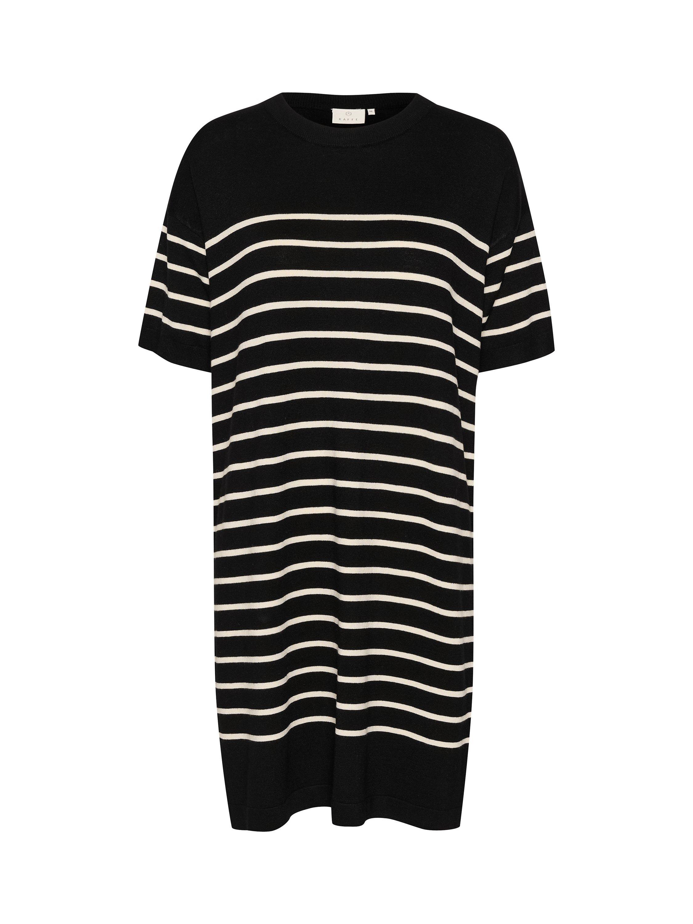 Product image 5 of 6, which shows KAFFE Lizza T-Shirt Dress, Turtledove Stripe, XS