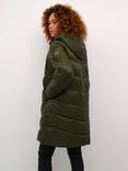 KAFFE Susanne Hooded Zipper Puffer Coat, Forest Night