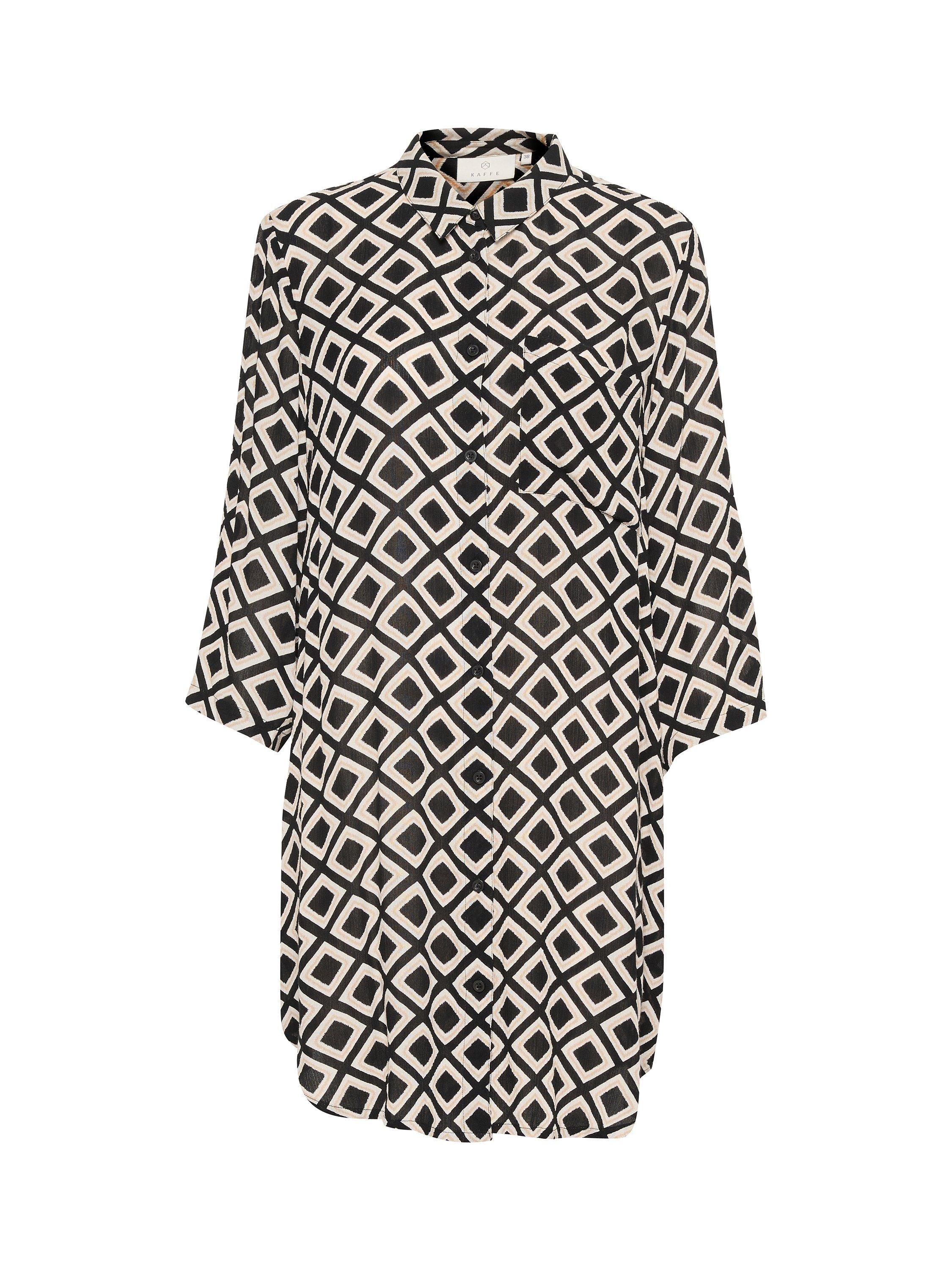 Product image 4 of 5, which shows KAFFE Jessi Amber Shirt, Black/Multi, 8
