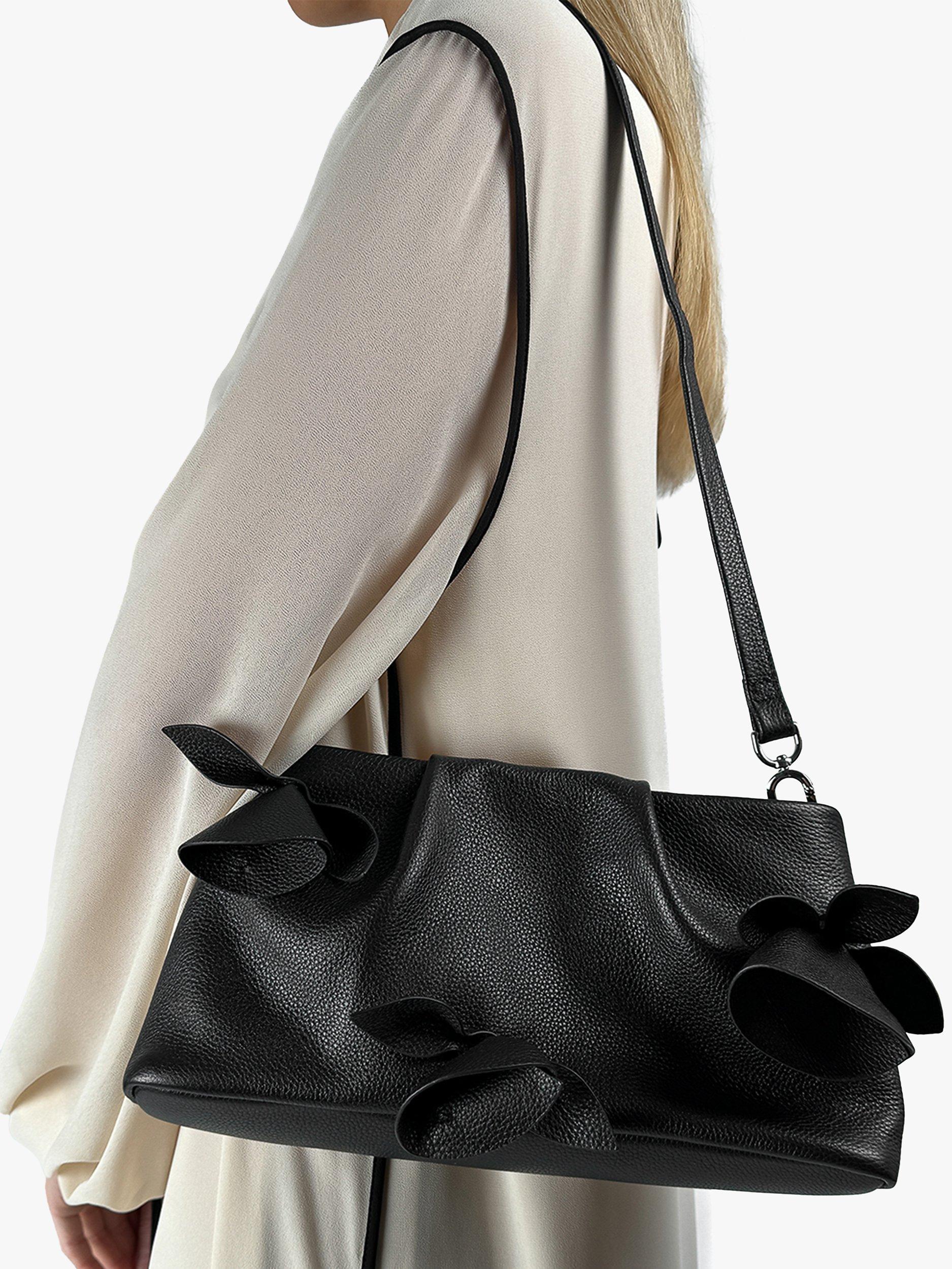 Product image 3 of 3, which shows Twist & Tango Cassia Leather Bag, Black