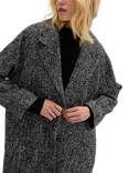 MY ESSENTIAL WARDROBE Maggie Herringbone Coat, Black/White