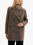 MY ESSENTIAL WARDROBE Frannie Wool Blend Coat, Seal Brown Melange