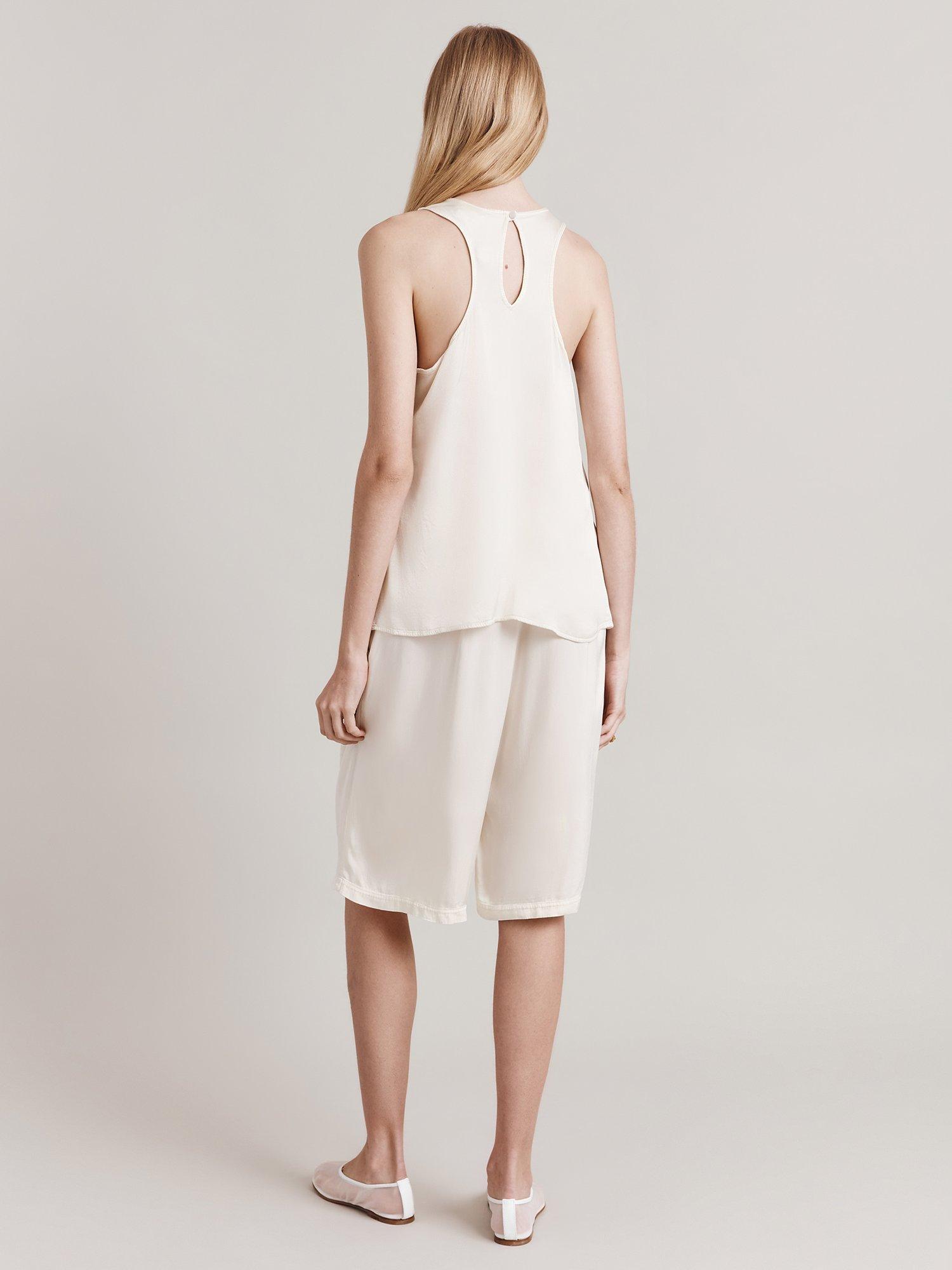 Product image 2 of 4, which shows Ghost Kate Sleeveless Satin Top, Ivory, XS
