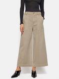 Jigsaw Denim Wide Leg Sailor Trousers, Brown