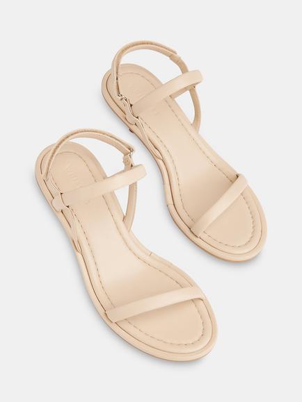 Whistles Enslee Leather Heeled Sandals - view 2, Neutral