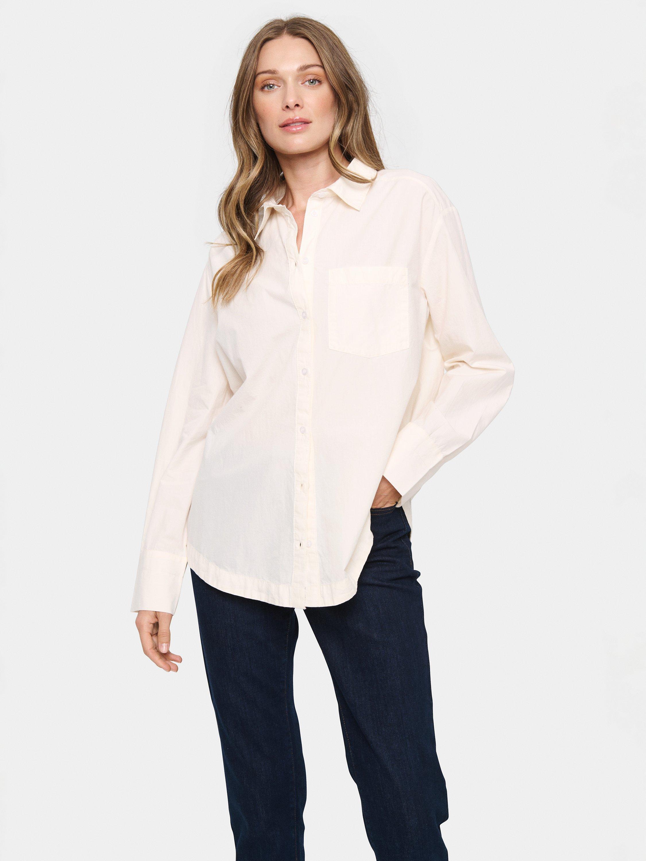 Saint Tropez Findre Oversized Shirt, Ivory