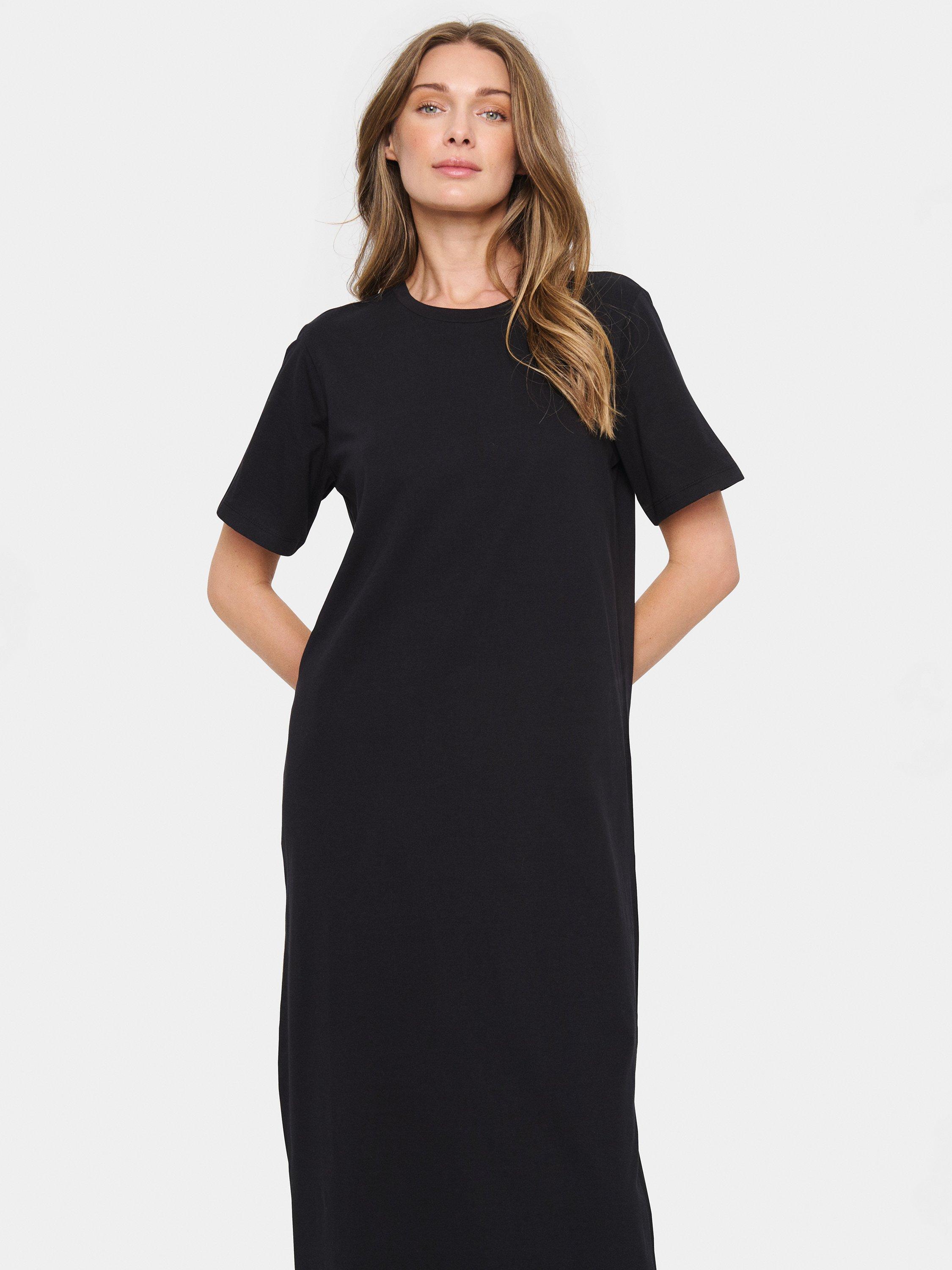 Product image 1 of 5, which shows Saint Tropez Faria T-Shirt Dress, Black, XS
