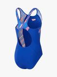 Speedo Kids' Hyperbloom Splice Powerback Swimsuit, Cobalt