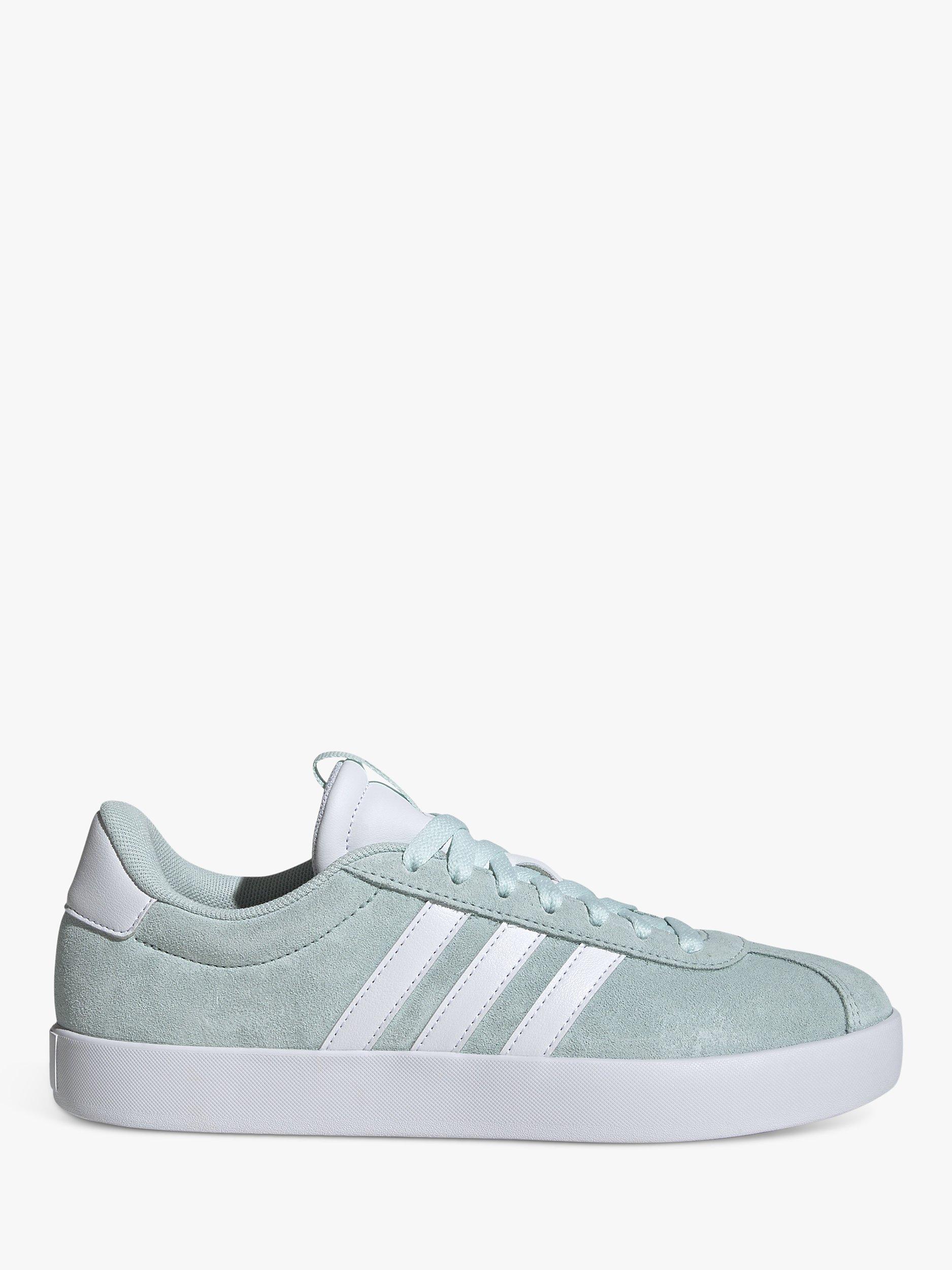 adidas VL Court 3.0 Suede Trainers, Mint, 4