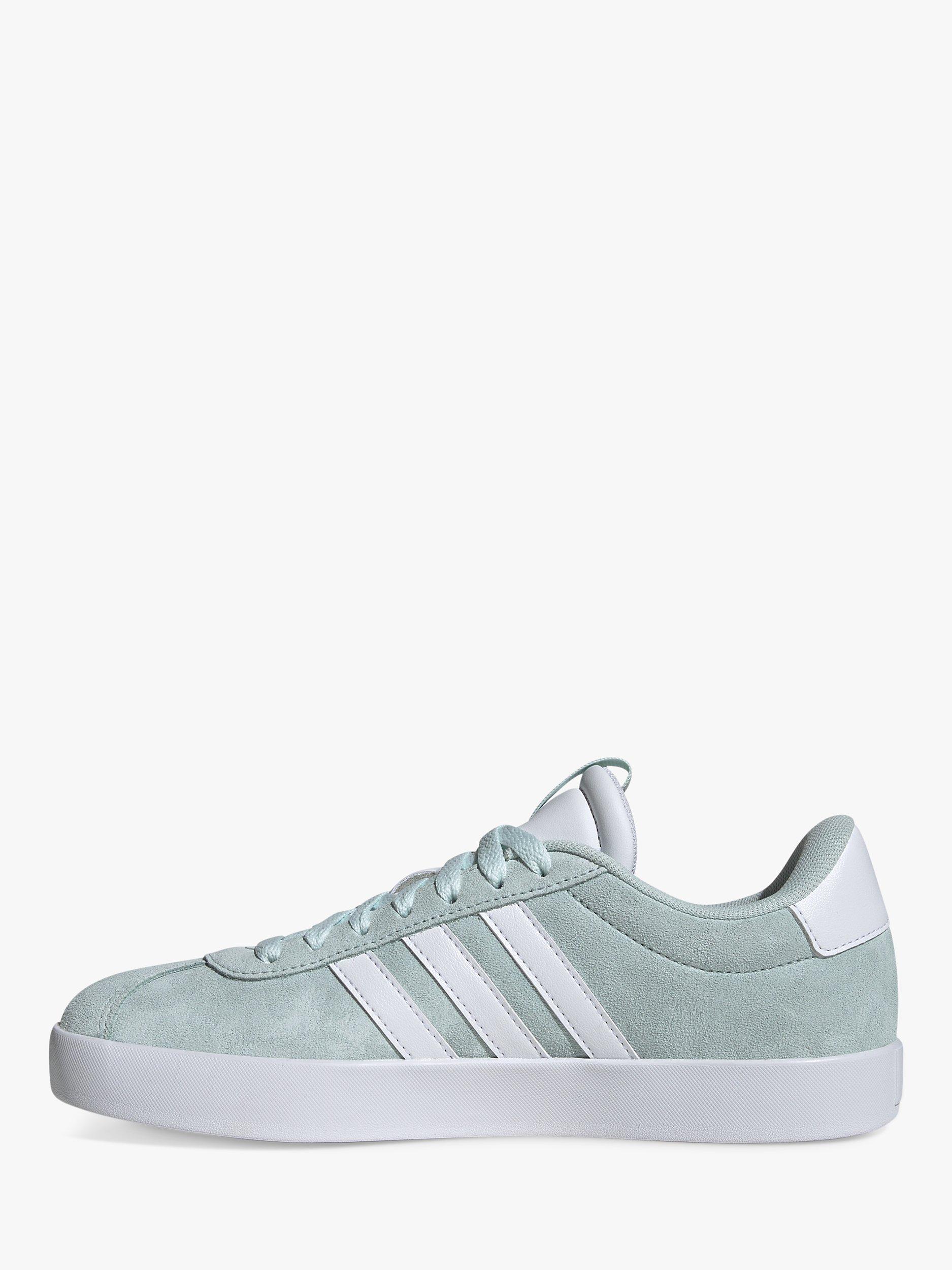 adidas VL Court 3.0 Suede Trainers, Mint, 4