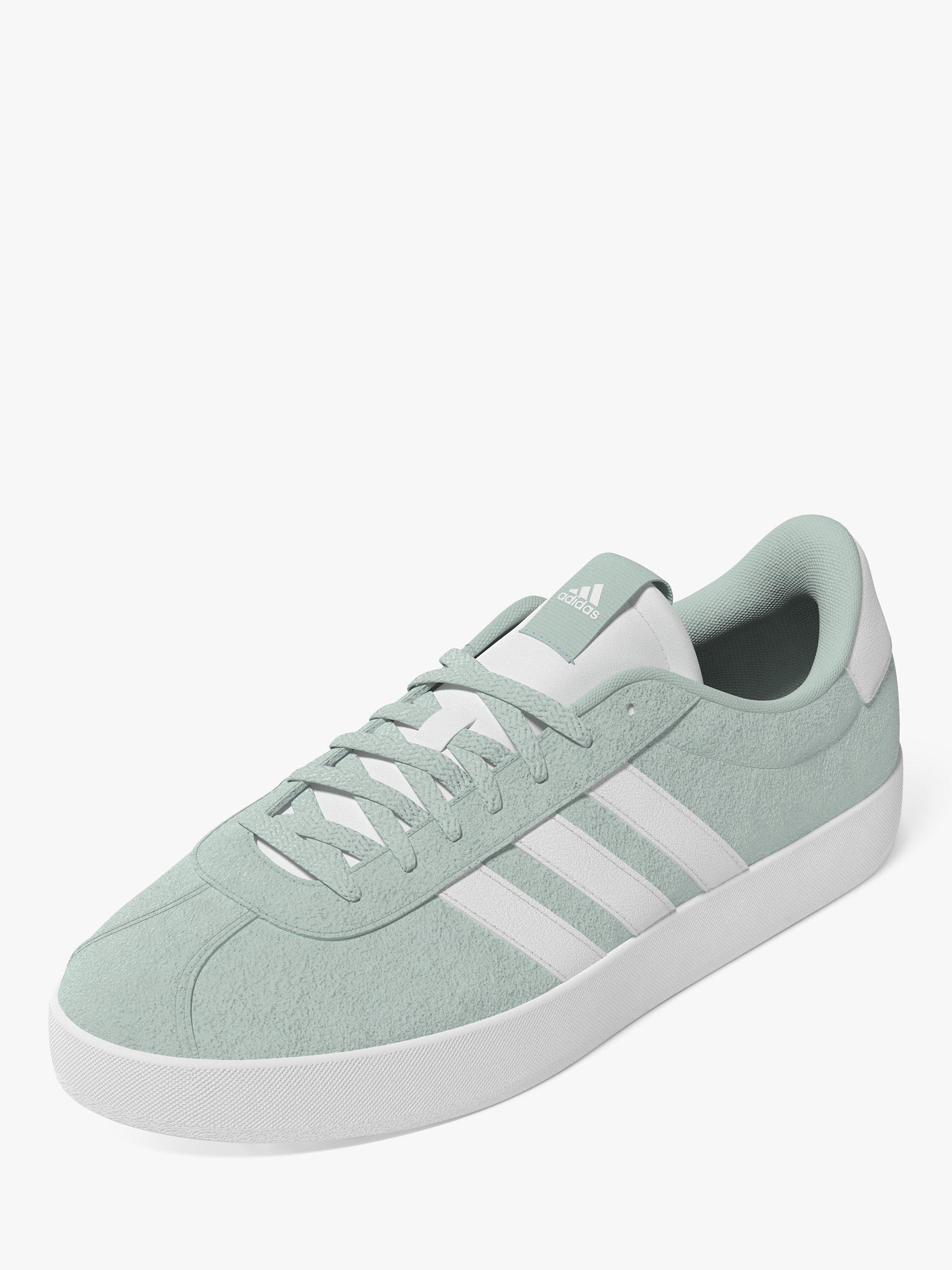 adidas VL Court 3.0 Suede Trainers, Mint, 4