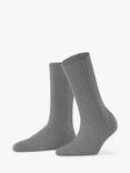 FALKE Cosy Wool & Cashmere Blend Ribbed Boot Socks, Grey