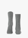 FALKE Cosy Wool & Cashmere Blend Ribbed Boot Socks, Grey