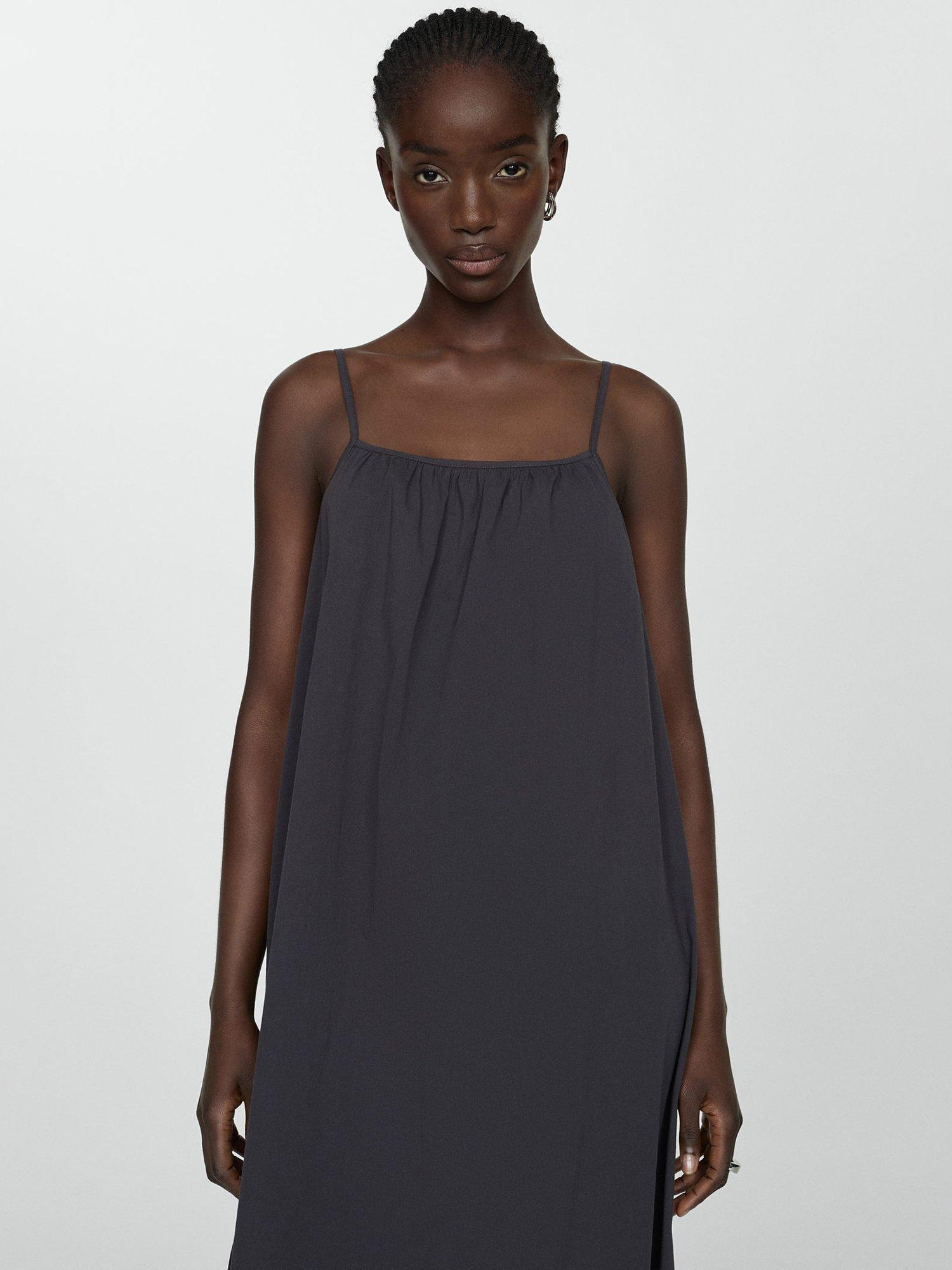 Mango Zito Straps Midi Dress, Medium Brown