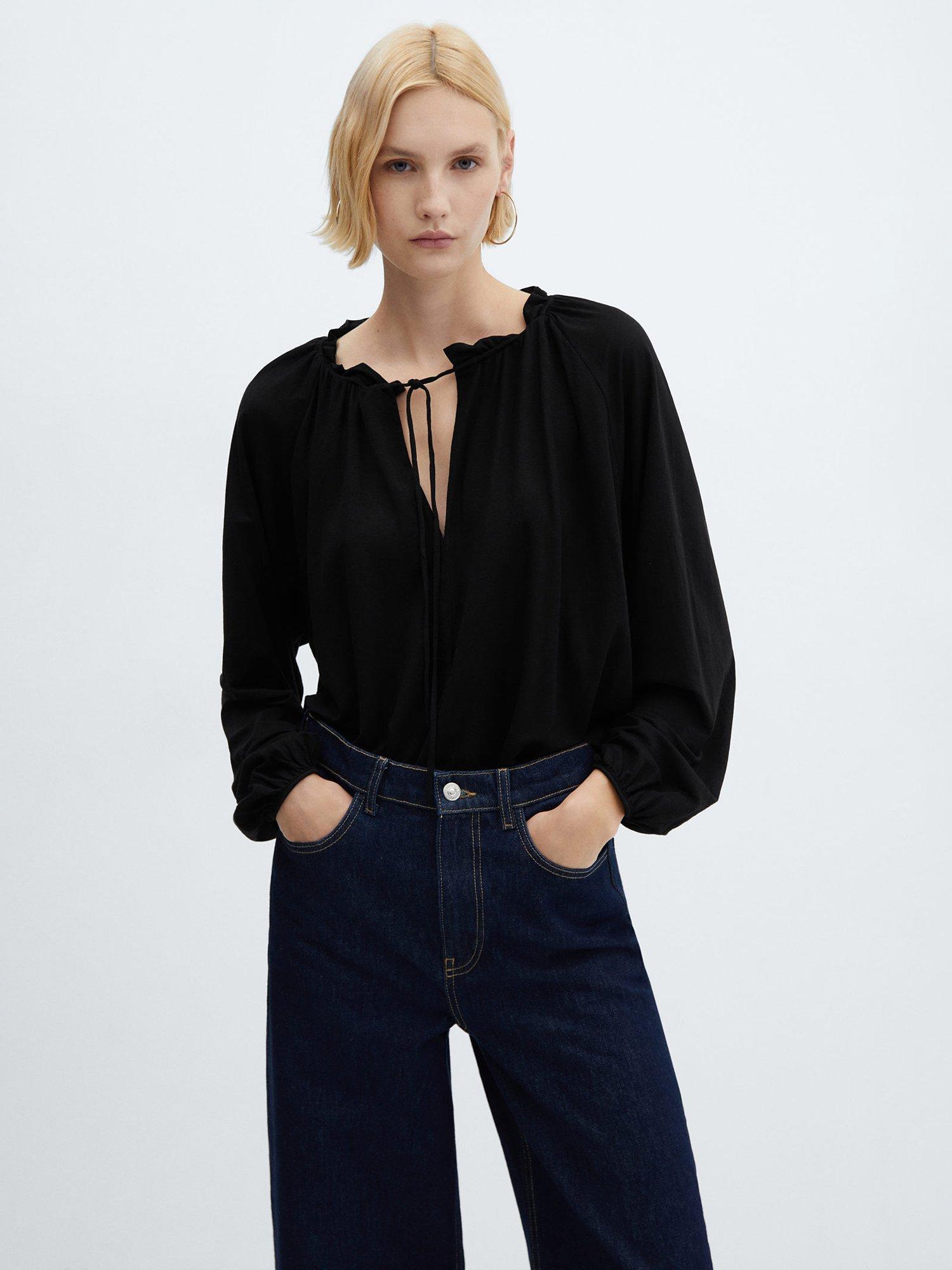 Mango Sweet Puffed Sleeve Blouse