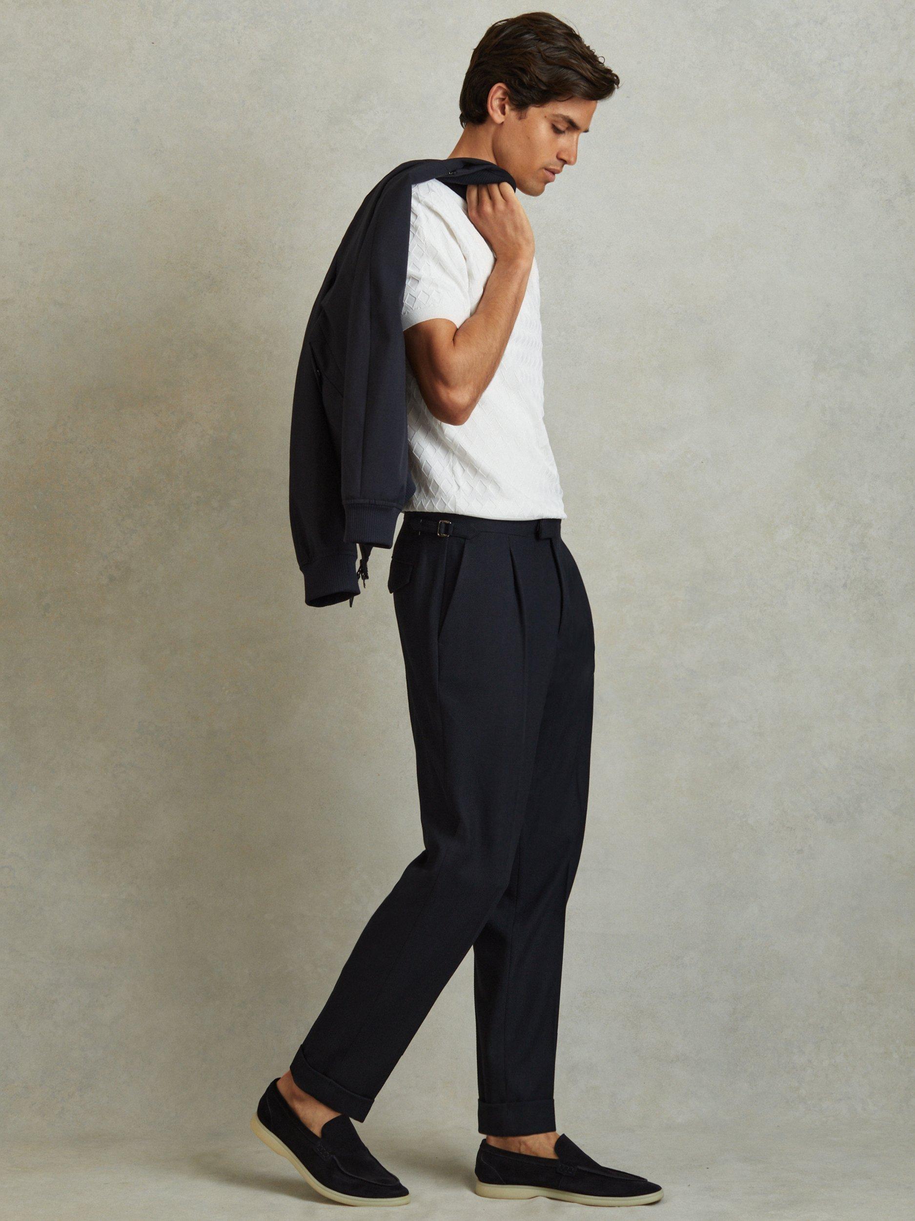 Reiss Bridge Textured Side Adjuster Trousers