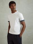 Reiss Dune Mercerised Cotton Striped T-Shirt