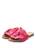 Moda in Pelle Jemini Leather Twist Bow Sandals, Raspberry
