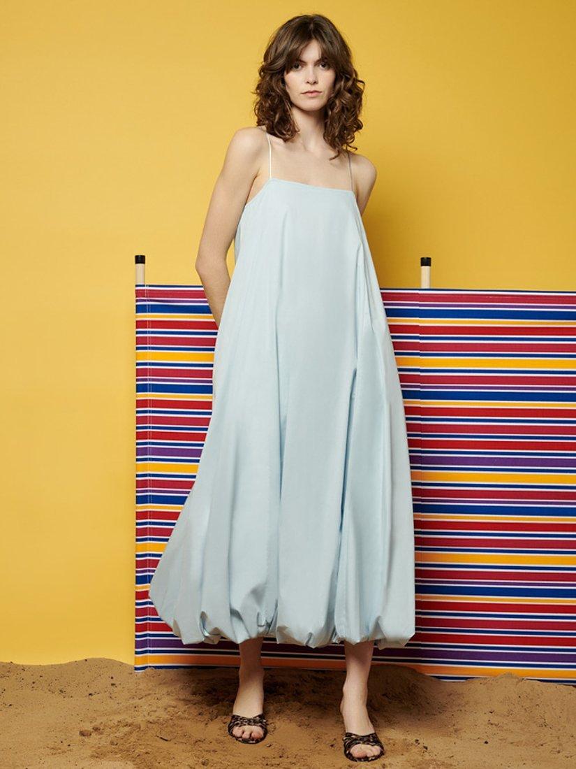 GHOSPELL Harper Bubble Midi Dress, Blue