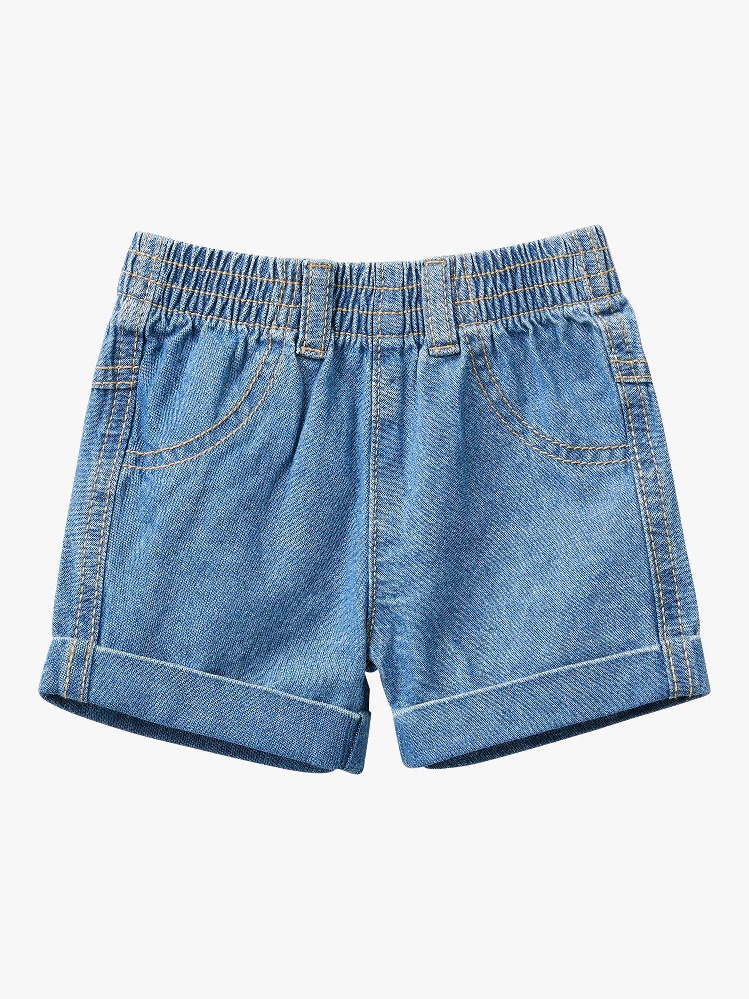 Benetton Baby Denim Shorts, Mid Blue