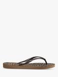 Havaianas Slim Animal Print Flip Flops, Rose Gold/Cafe