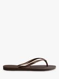 Havaianas Slim Flip Flops, Dark Brown